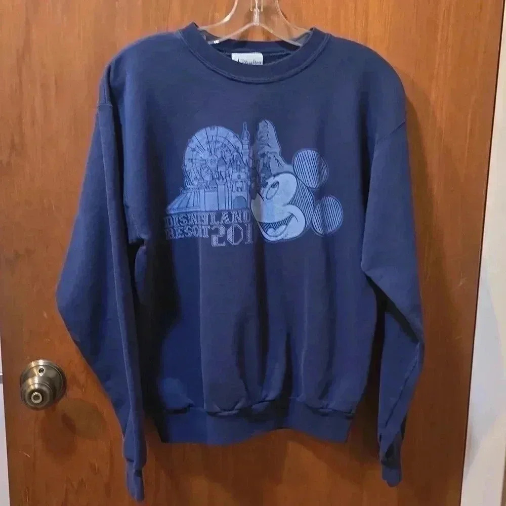 Disney Parks/Hanes S Navy Disneyland 2017 Mickey Sweatshirt